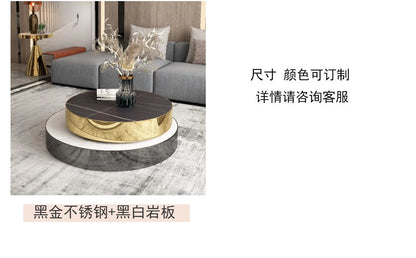 Italian Luxury Rotating Coffee Tables Modern Minimalist Living Room Extension Coffee Table Creative Design Home Furniture FYCT