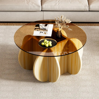 Unique Display Coffee Table Clear Ornaments Aesthetic Minimalist Coffee Table Luxury Design Mesa Centro Salon Home Furniture