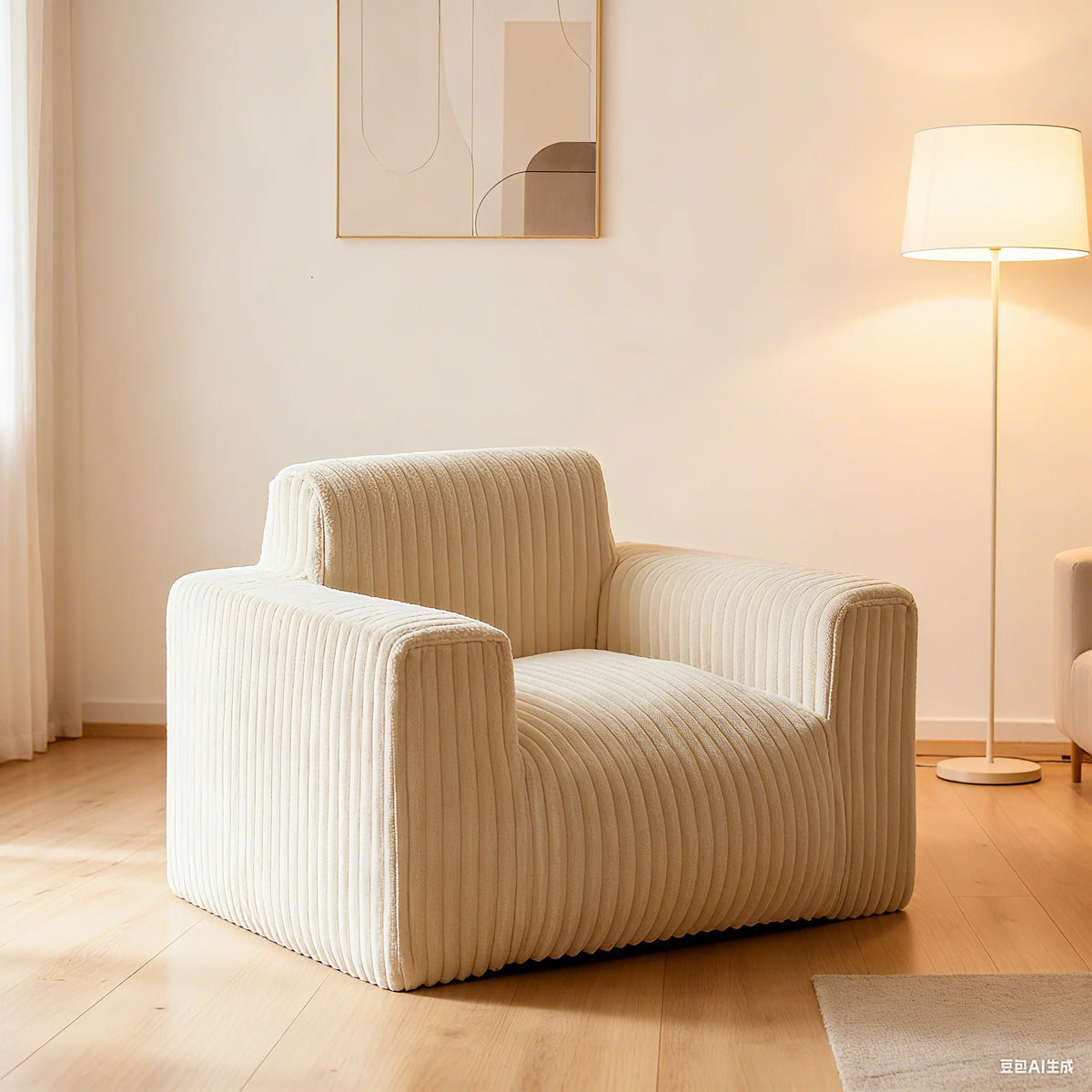 Bean Bag Chair, Giant Memory Foam Lounge Chair with Soft Microfiber Cover - Comfortable Furniture Suitable for Living Room, Dormitory and Children's Room - Comfortable Microvelvet Lounge Sofa