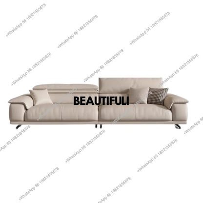 H Genuine Leather Italian Living Room Sofa Luxury Lounge Designer Minimalist Sofas Modern Family Muebles Furniture Decoration