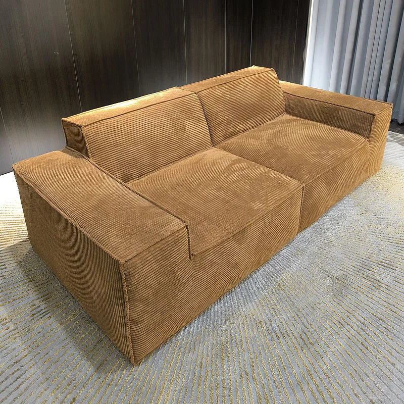 Modern Luxury Living Room Sofa Sectional Set Furniture l Shape 2 3 Seater Corduroy Compression Vacuum Packed Relaxing Designs