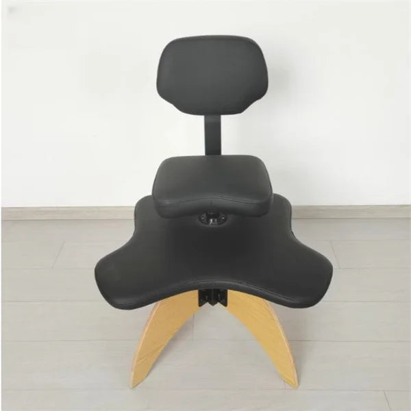 Cross Legged Chair With Backrest Height-Adjustable Stool for Posture Wooden Knee Office Chair Ergonomic Seat Monkey Crouching