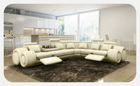 New Living Room Luxury Modern Couch Genuine Real Recliner Leather Sofa Set Indoor Sectional Furniture Leather Sofa