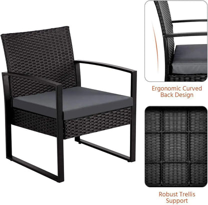 # New Arrival Rattan Garden Furniture Set With Cushions And Coffee Table For Indoor Outdoor