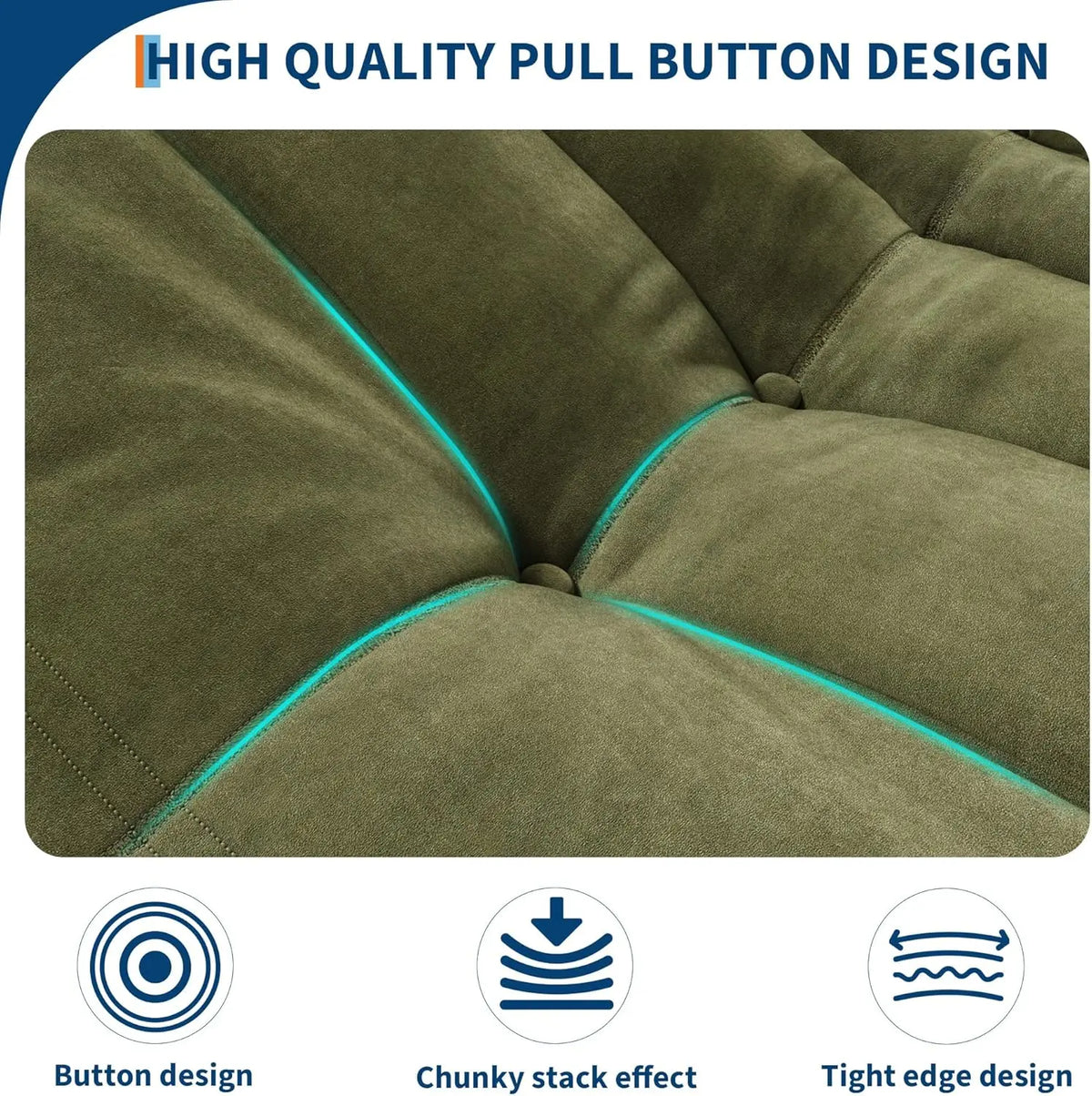 Single seat caterpillar sofa, stylish and luxurious, suitable for use in living rooms, bedrooms, hotels, and shopping malls