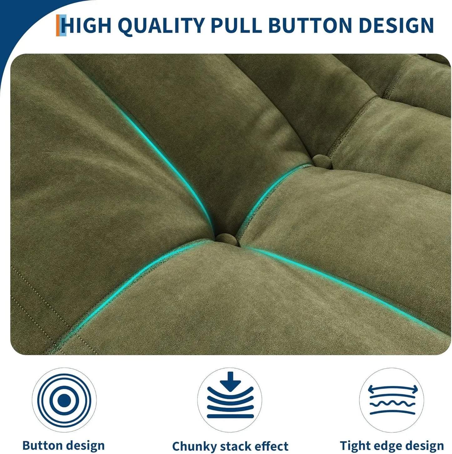 Single seat caterpillar sofa, stylish and luxurious, suitable for use in living rooms, bedrooms, hotels, and shopping malls