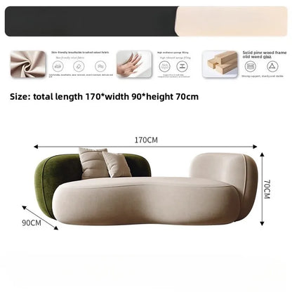 Italian minimalist curved special-shaped sofa studio designer women's clothing store