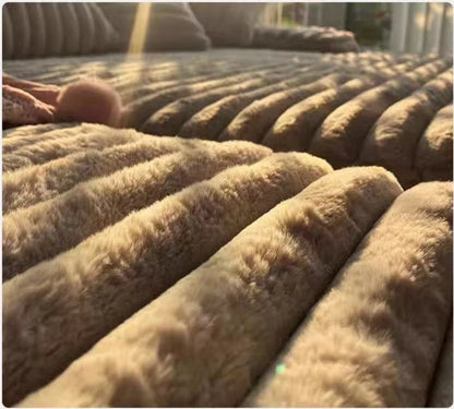 Ultra Wide Deep Plush Fabric Sofa for Large Villas Living Room,  Luxury Super Large Plush Sofa for Cinemas Big Sofa