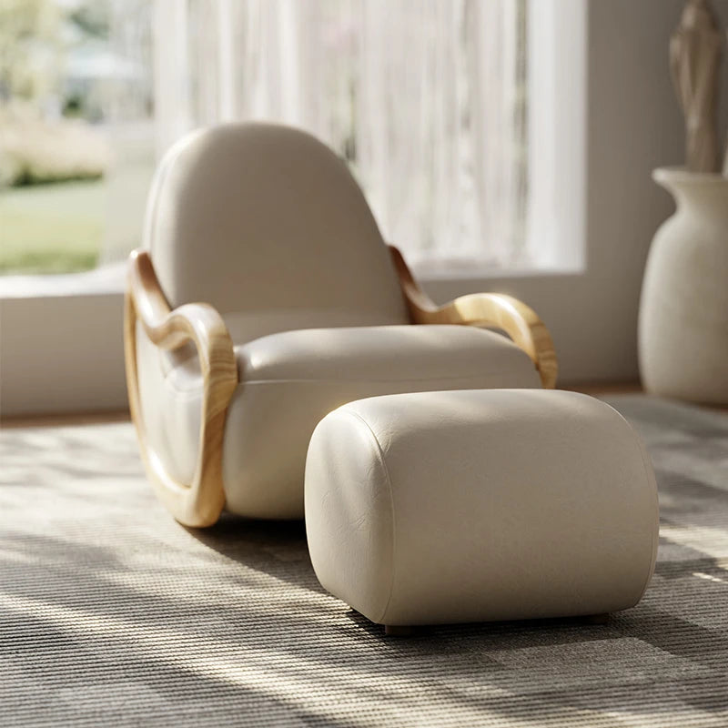 Relaxing Lounges Accent Chair Lazy Household Rocking Living Room Sofa Relax Armchairs Break Celebrity Creamy Balcony Furniture