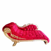 Gold Upholstered Classic Chaise Lounge Loveseat Comfortable Royal Throne Sofa  Wedding Chair Stainless Steel Chair Party ソファ
