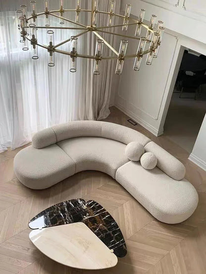 NNFrench Wind Circular Arc Corner Multi-person Size Apartment Waterproof And Erasable