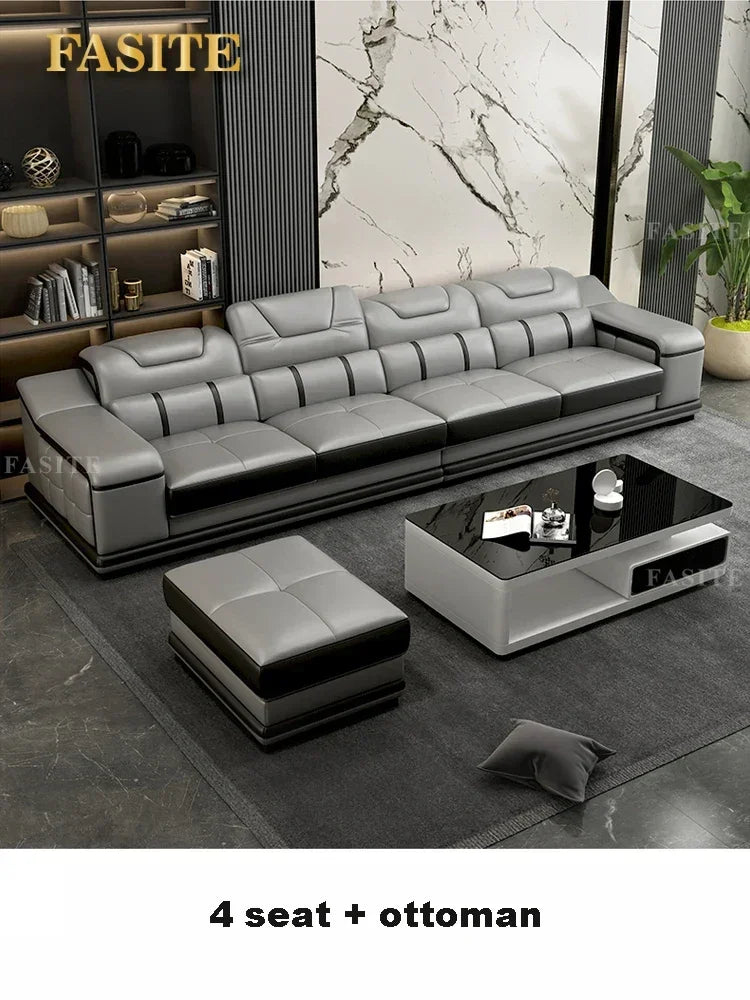 Genuine Leather Sofa Cama Leather Couch Big Sofas Sleeper Sofa Set Living Room Furniture Sofas Modern Sectional Sofa
