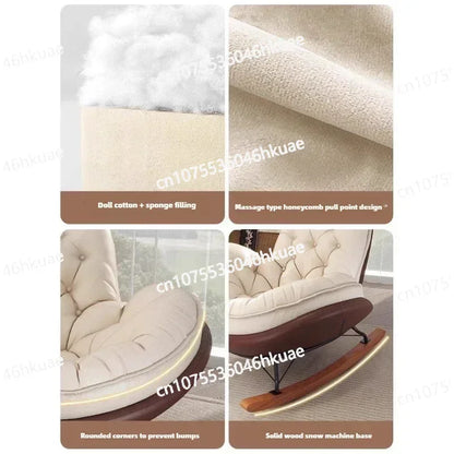 Lazy Sofa Rocking Chair Reclining Sleepable Bedroom Single Recliner Home Balcony Leisure Chair Tatami Seat  Floor Chair