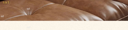 Minimalist Brown Sleep Sofa Faux Leather Designer Loveseat Lazy Sofa Couch Cloud Divano Da Soggiorno Living Room Furniture