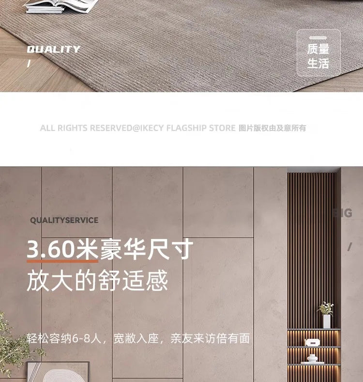 The first layer of cowhide leather sofa living room combination modern simple size apartment cream style leather sofa