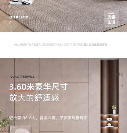 The first layer of cowhide leather sofa living room combination modern simple size apartment cream style leather sofa