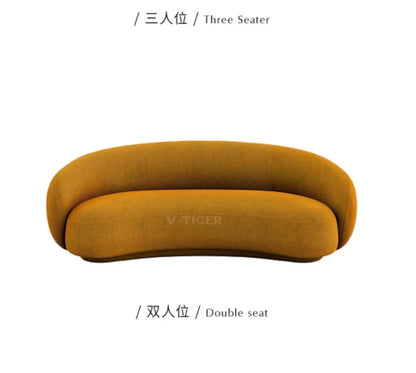 Whole house furniture Nordic Light Luxury Minimalist Cashew Sofa Designer Curved Living Room Fabric Craft Sofa Combination