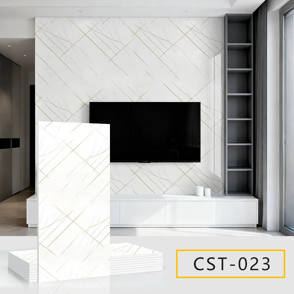 5pcs 30x60cm PVC Kitchen Backsplash Panel Marble Self-Adhesive Waterproof Oil Proof for Stove Cabinet Renovators