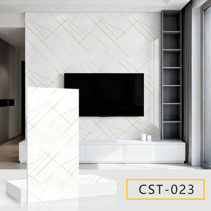 5pcs 30x60cm PVC Kitchen Backsplash Panel Marble Self-Adhesive Waterproof Oil Proof for Stove Cabinet Renovators