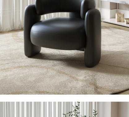 Cream Single Sofa Chair Balcony Light Luxury Chair Tea Table Combination Beauty Salon Rest Area Reception Negotiation Chair