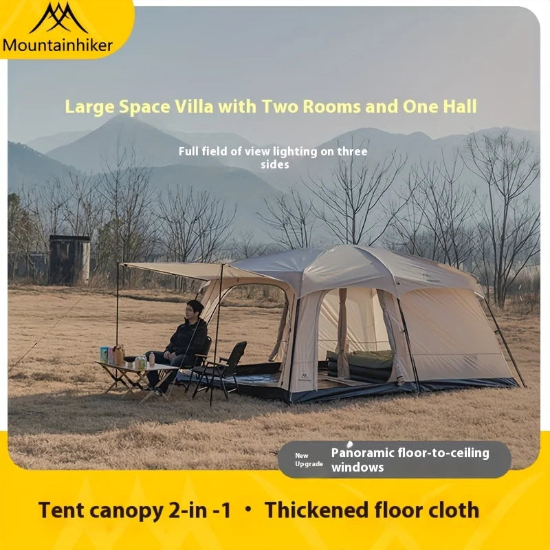 Mountainhiker Tent outdoor camping overnight two-bedroom portable thickened field awning camping equipment family gathering