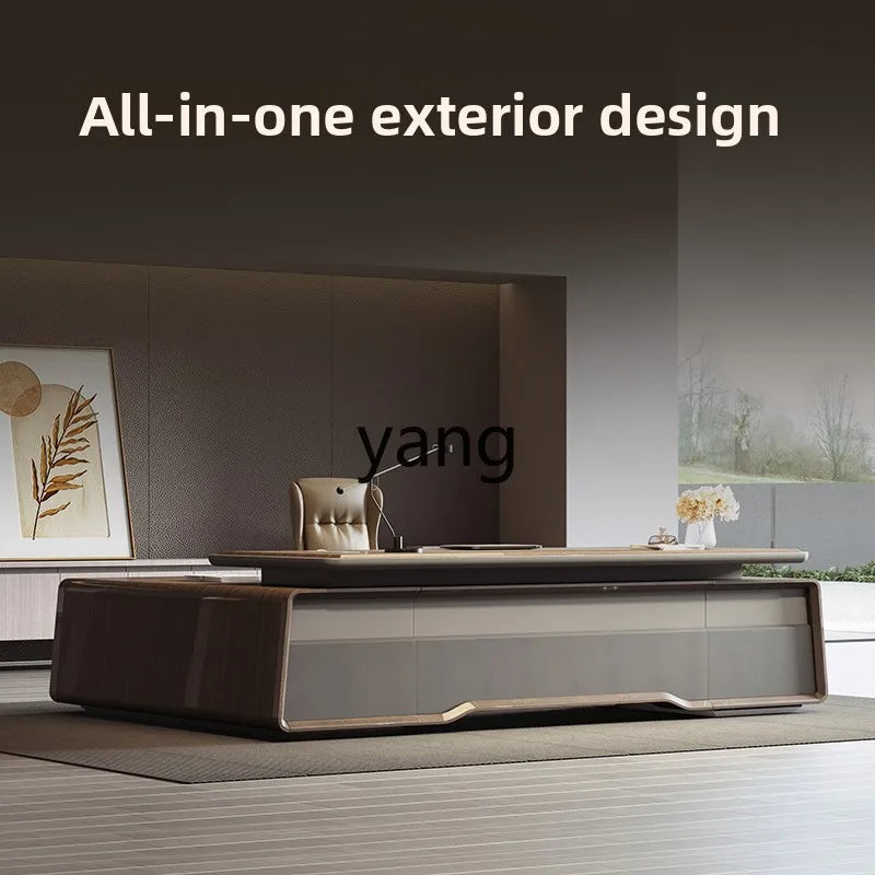 yjq president's desk simple modern high-end company leadership general manager table and chair combination
