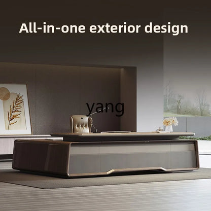 yjq president's desk simple modern high-end company leadership general manager table and chair combination