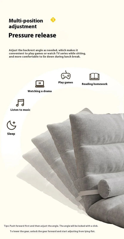 Folding Backrest Chair, Lazy Sofa, Bedroom, Dormitory, Single Seat Cushion, Bed Backrest, Bay Window, Balcony Tatami