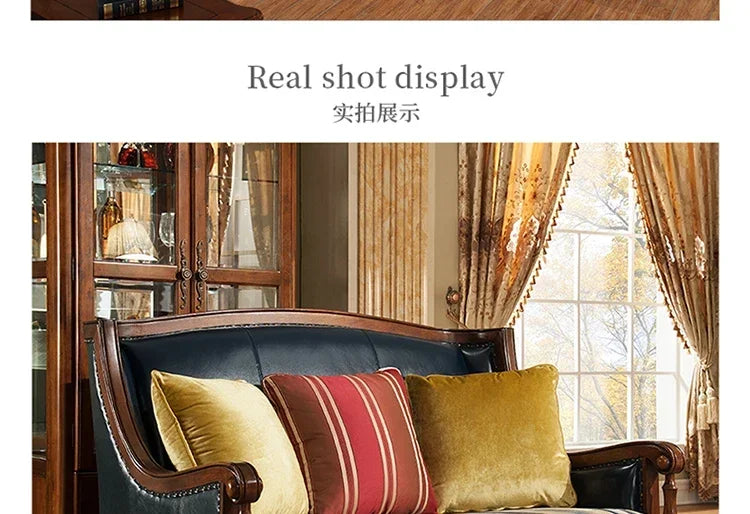 European Living Room Sofa Elegant Loveseat Wooden Modern Luxury Lounge Sofa Puffs Modular Wooden Canape Salon Furniture Home