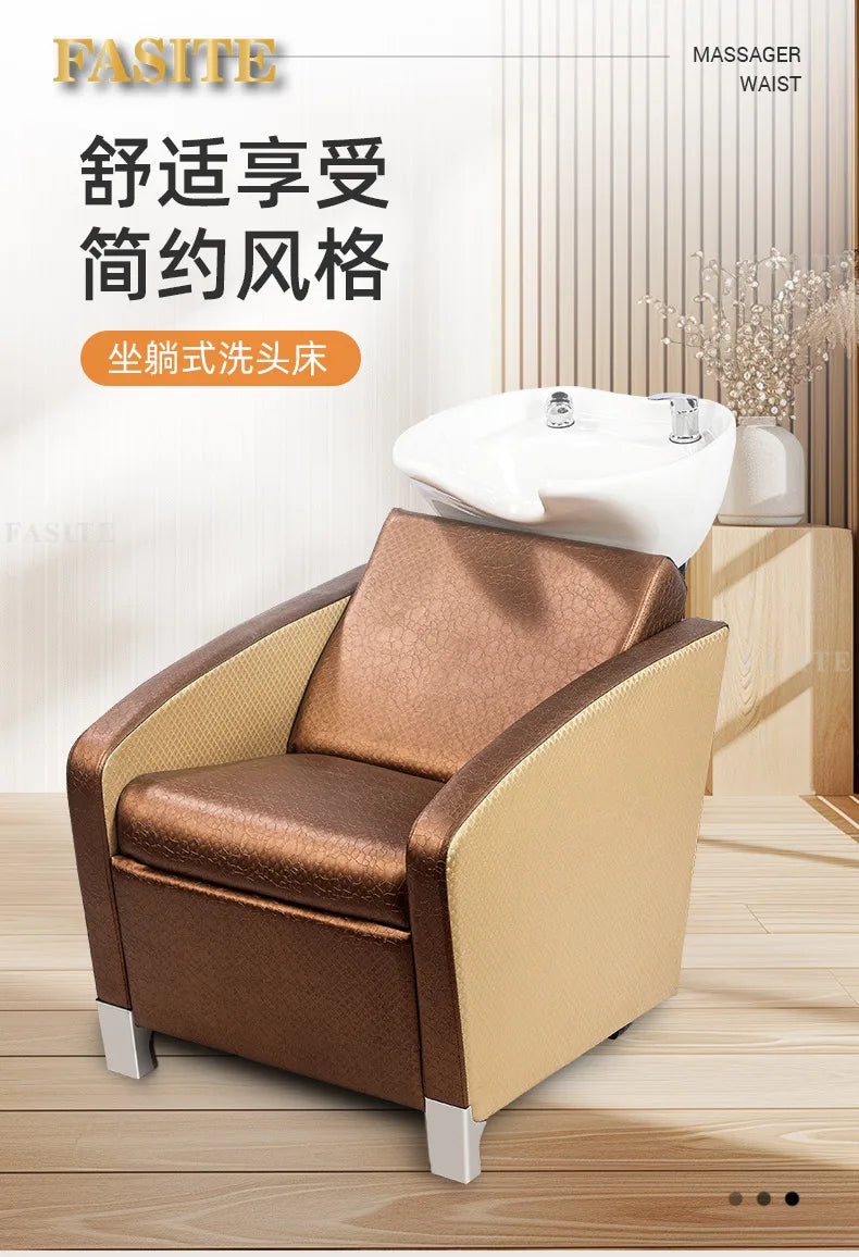 Shampoo bed Beauty salon Hair salon Shampoo chair Semi-reclining massage bed dual-purpose