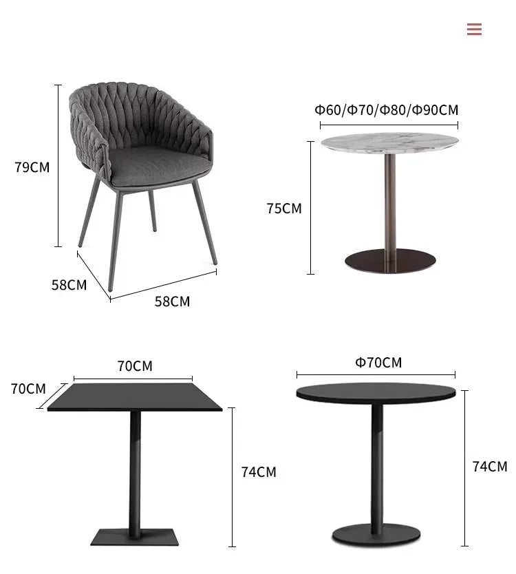 Office Restaurant Garden Chairs Hotel Leisure Simplicity Modern Garden Chairs Homestay Aluminum Furniture Silla De Jardín MHSF