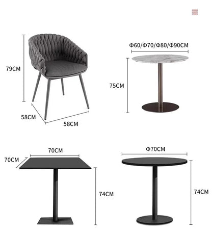 Office Restaurant Garden Chairs Hotel Leisure Simplicity Modern Garden Chairs Homestay Aluminum Furniture Silla De Jardín MHSF