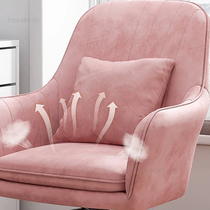 Modern Backrest Computer Chair Nordic Home Office Chairs Lift Swivel Armchair Soft Cushion Game Chair Creative Office Furniture