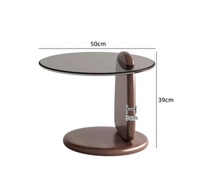 Table à thé, salon, petite maison, style italien, table à thé simple et moderne, table à thé créative en verre à combinaison circulaire