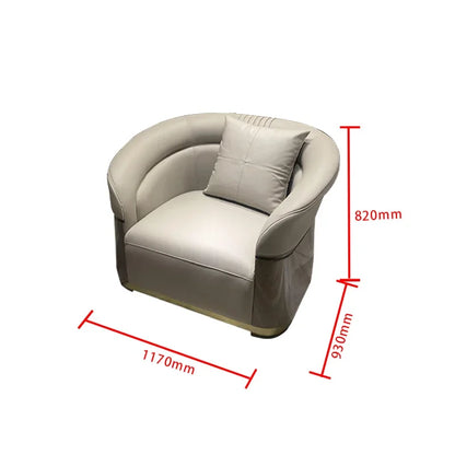 4yj9 Italian Style Light Luxury Genuine Leather Sofa Villa Living Room Large and Small Suite Combination