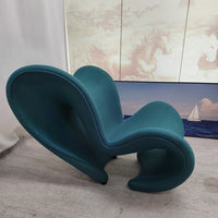 Internet celebrity rocking bow chair designer FRP light luxury color matching lazy recliner special-shaped lines