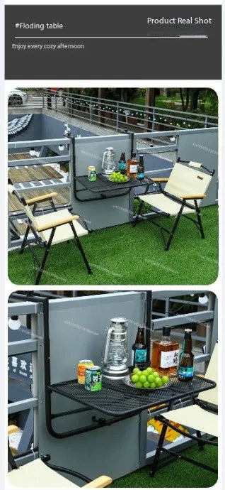 Balcony Railing Hanging Table Folding Lifting  Computer  Household Small Bar Desk Dining  Outdoor Guardrail