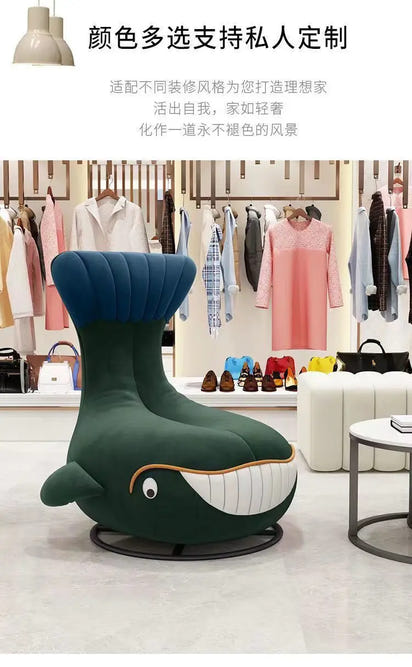 Rotating shark whale apartment 360 can be transferred to self-produced and self-sold dormitory light luxury Internet celebrity s