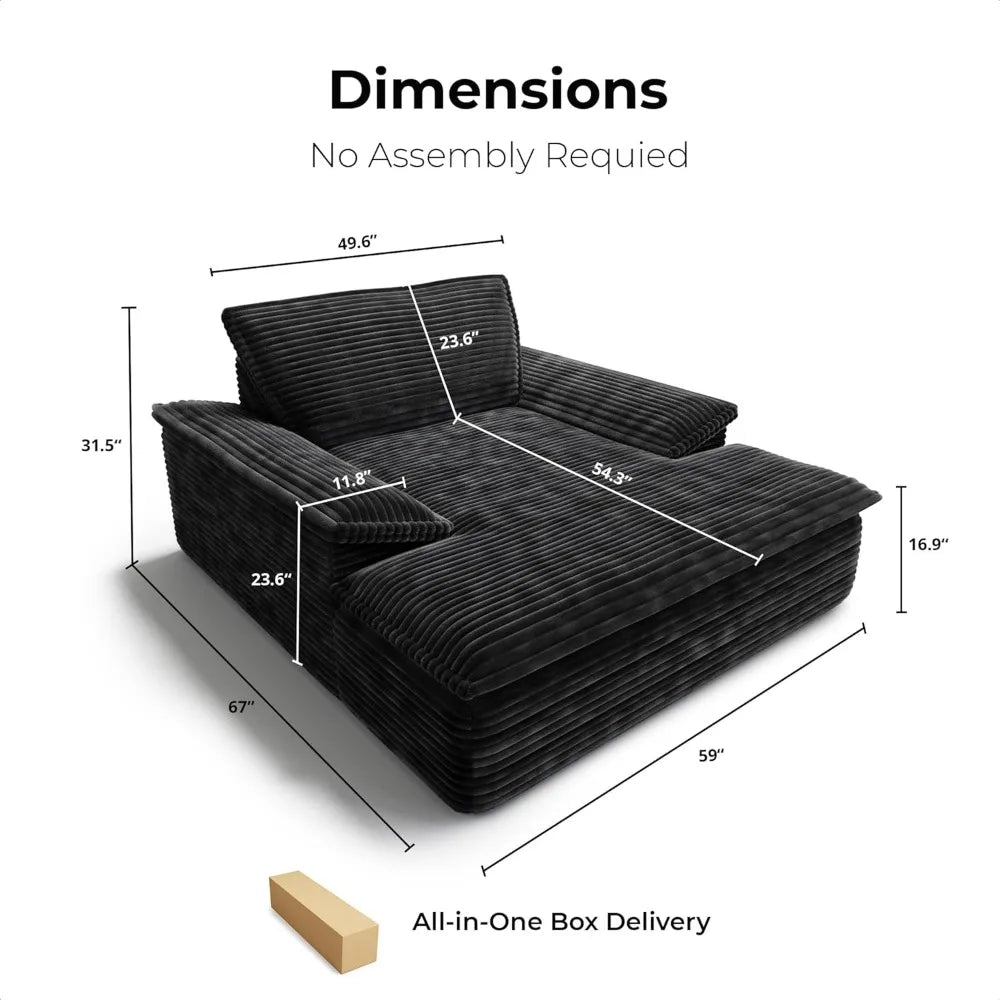 Nordic Sofabed Vacuum Compression Sofa Bed Modern Simple Lazy Sofa Bed  Thick Strip Velvet Large Sofa Bed Living Room Furniture