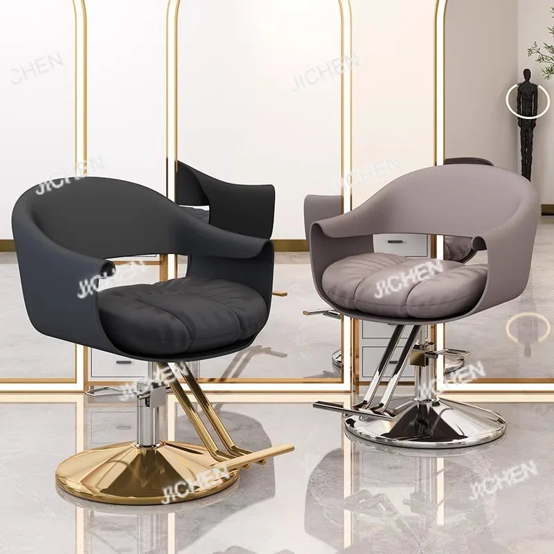 Hair salon special lift rotating fashion hair cutting seat light luxury ironing barber shop chair