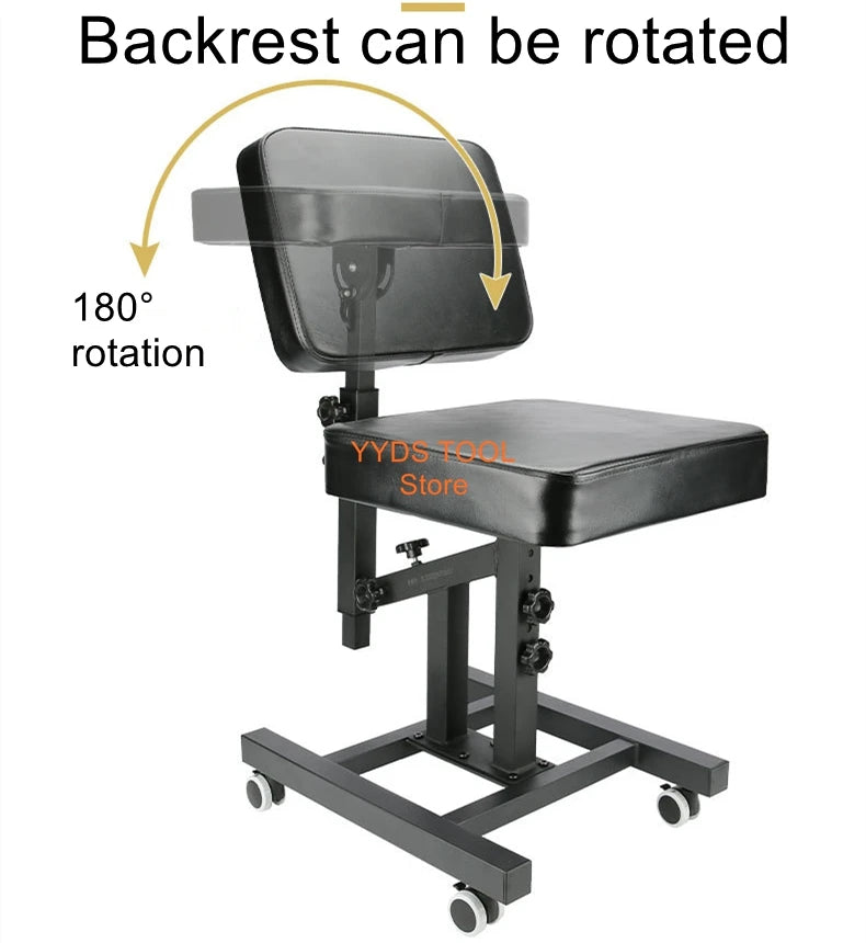 Upgraded Multi-Function Tattoo Chair with Swivel Wheels Tattoo Artist Chair
