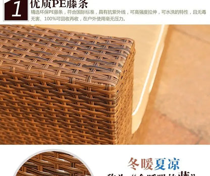 Outdoor Open-air Garden Sofas Hotel Backrest Modern Leisure Garden Sofas Balcony Pe Rattan Furniture Sofá Do Jardim MHHYSF