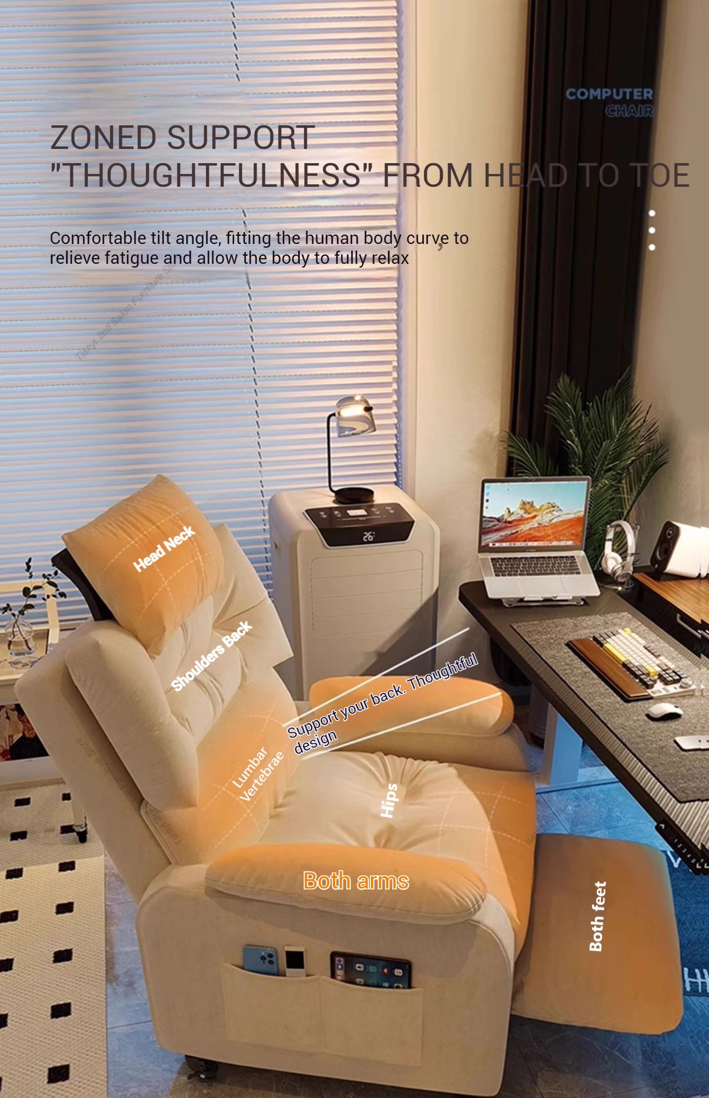 Luxurious Living Room Office Chairs Gaming Armchair Swivel Ergonomic Office Chair Relaxing Recliner Office Furniture Sillas LLOC