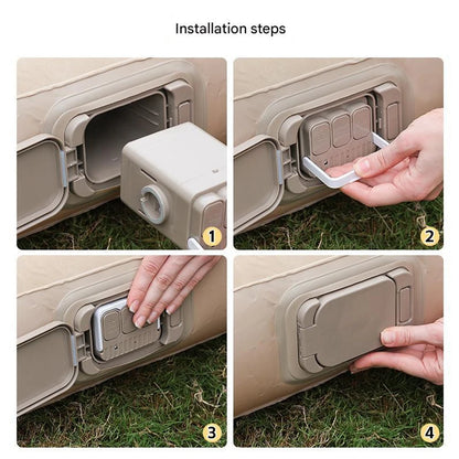 Camping Air bed with Backrest 2 Persons Inflatable Mattress Camping Folding Home Indoor Outdoor Air Cushion 48cm High Bed