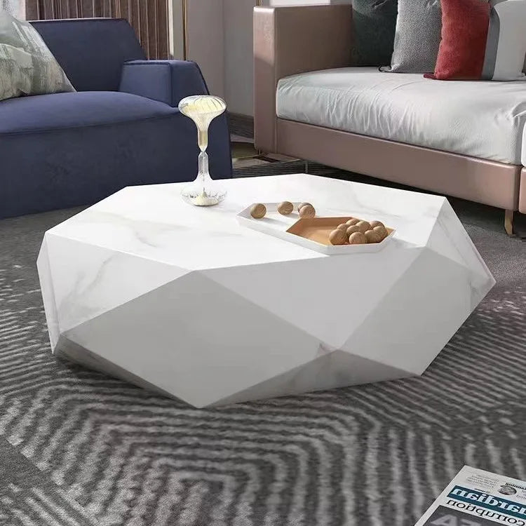 Living room creative water chestnut rock slab coffee table luxury tea table Nordic modern simple diamond rock slab coffee table