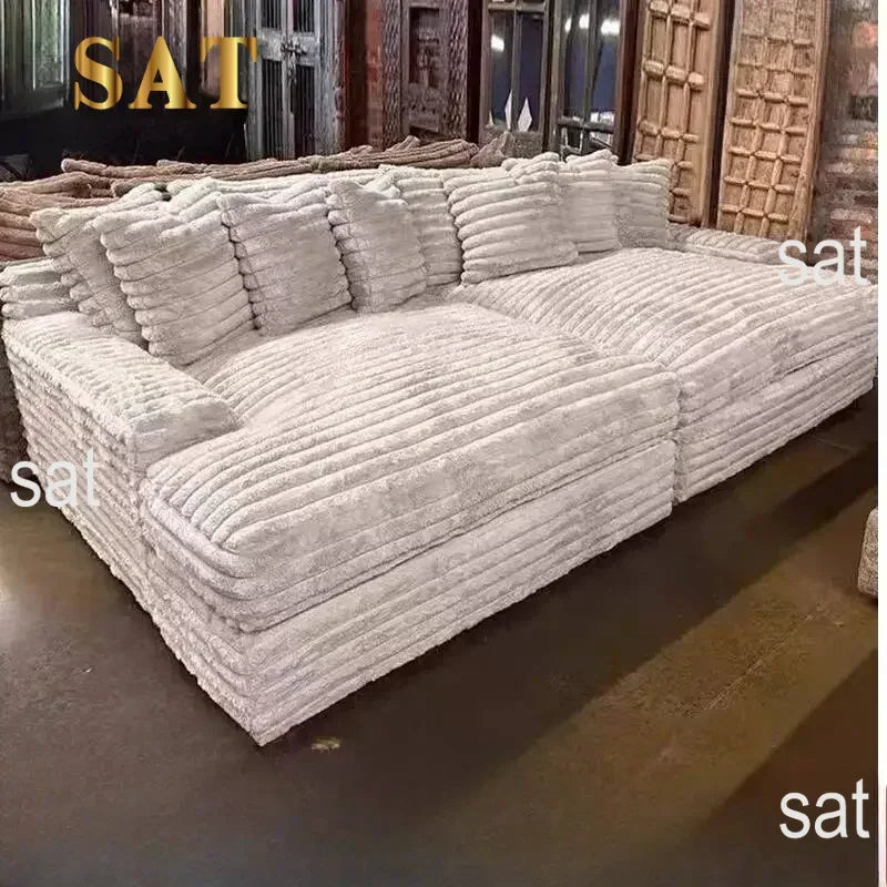 #e forDesign Filler Living Room Sofas European Beige Luxury Floor Compressed Sofas Puffs Recliner Modern Divani Soggiorno Furnit