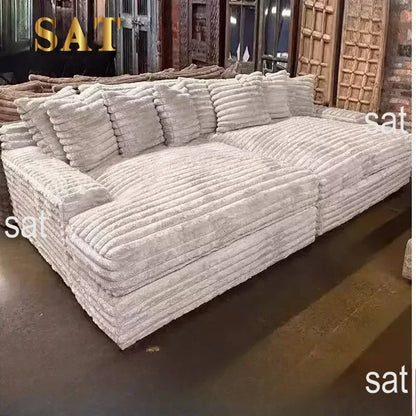 #e forDesign Filler Living Room Sofas European Beige Luxury Floor Compressed Sofas Puffs Recliner Modern Divani Soggiorno Furnit