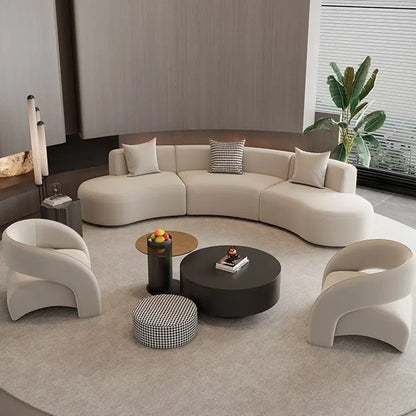 Hotel lobby sofa coffee table combination sales office negotiation rest area reception beauty salon club corner arc