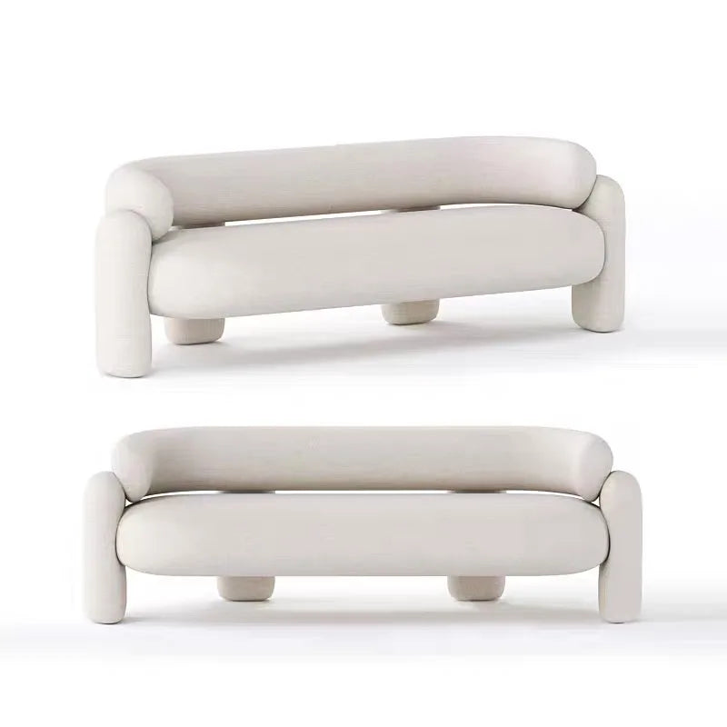 Cream single sofa chair designer lazy living room balcony modern simple and lightweight luxury reception lounge chair