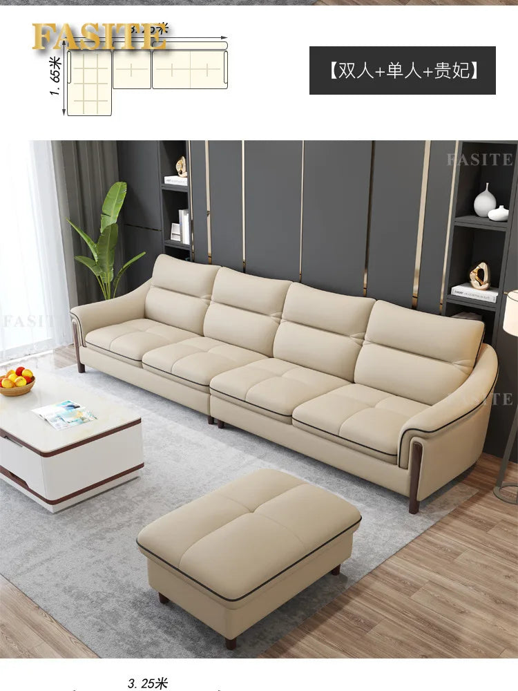 Sofa living room simple modern first layer cowhide corner combination furniture